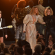 Beyoncé (center) performs onstage with the Dixie Chicks at the 50th annual Country Music Association Awards at the Bridgestone Arena on Nov. 2, 2016, in Nashville, Tenn.
Rick Diamond/Getty Images